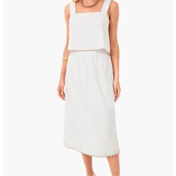 Tuckernuck Other - NWT Tuckernuck White Scallop Cece Tola Top & Skirt Set Size Medium